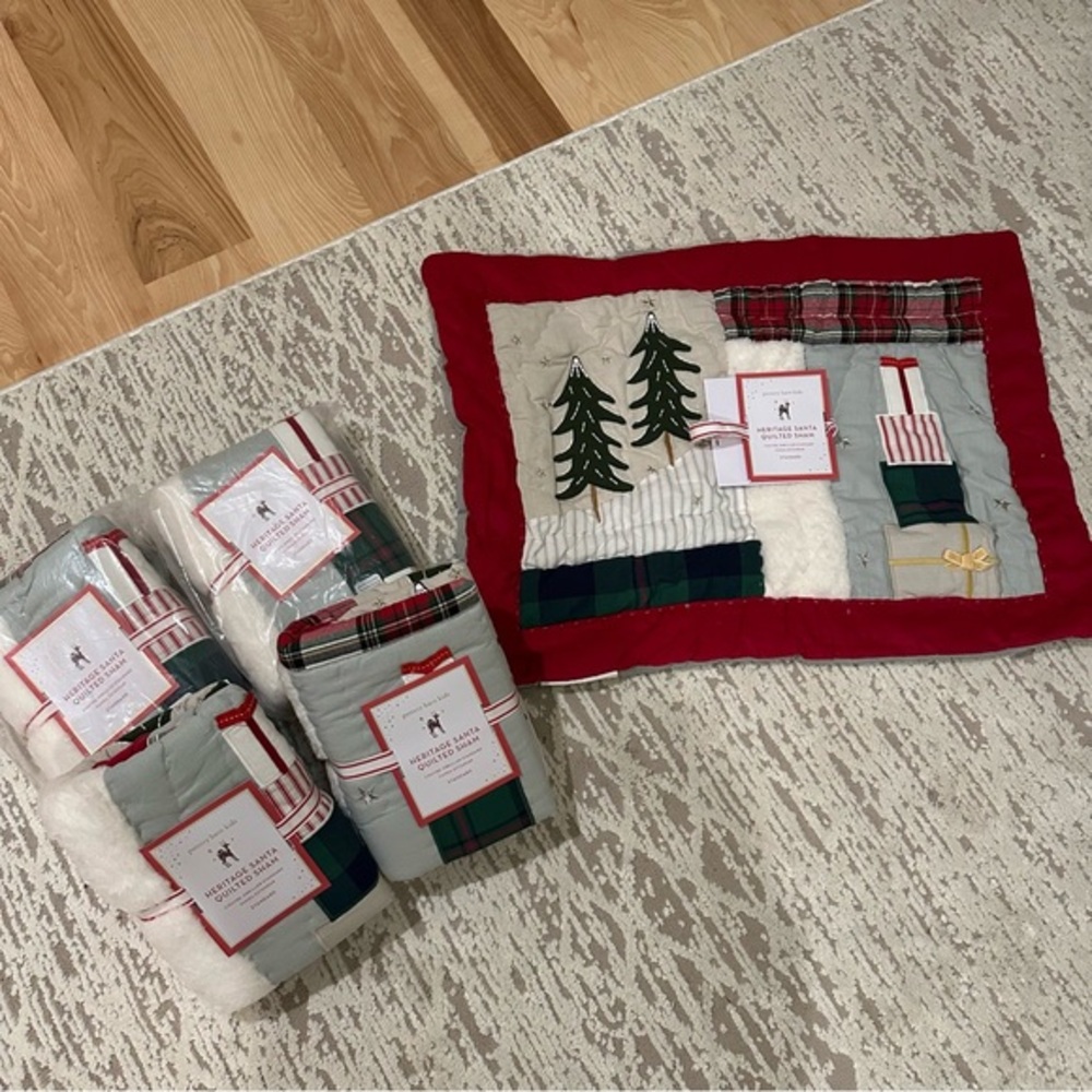 Pottery Barn Kids Christmas Pillow Case Shams Standard